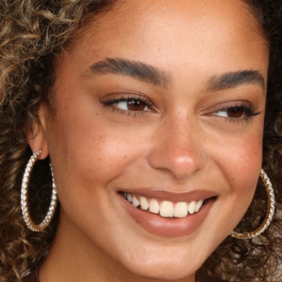 Melinda Maria Heiress Hoops 2" Earrings - Picture 3 of 4